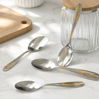 Offre Spéciale – Ensemble de Couverts Légers et Durables en Acier Inoxydable Doré, 24 Pièces (Couteaux, Fourchettes, Cuillères) pour Réceptions de Mariage et Célébrations