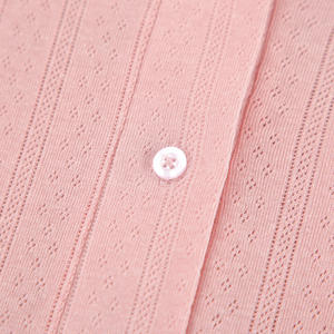 Damen pyjamas Sommer gestrickt Langarm Cardigan Unterwäsche Shorts Dreiteilige Nachtwäsche Großhandel OEM Custom Logo Dessous - Product Image 6