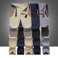 Pantalon long extensible à séchage rapide, grande taille, décontracté, respirant, coupe droite, pour l'extérieur, taille haute