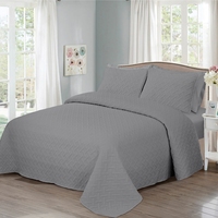 Nouveau Style 7PC reine et King Size ensemble de couette à ultrasons Beige Polyester tissé Style occidental y compris Pin Sonic couette drap de lit