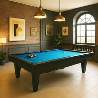Table de billard professionnelle en bois massif de 8 pieds et 9 pieds avec retour de balles, vente en gros directe d'usine