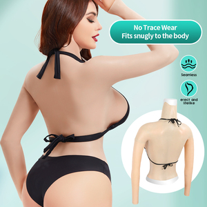 OEM/ODM giả nữ transvestite mô phỏng Silicone dài tay nửa cơ thể vú nam ăn mặc như Nữ Giả sản phẩm Nữ - Product Image 3