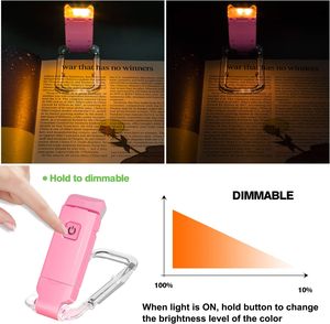 Lampe <span class=keywords><strong>de</strong></span> lecture LED rechargeable à clipser pour <span class=keywords><strong>lit</strong></span>, 2 réglages <span class=keywords><strong>de</strong></span> luminosité, intensité réglable, douce pour les yeux, rose pour enfants - Product Image 4