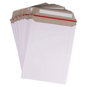 Enveloppe rigide en papier kraft écologique imperméable avec logo personnalisé imprimé pour bougies, autocollants et cartes – Ne pas plier - Product Image 1