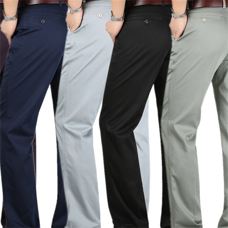 Spring Summer Ultra-thin Men's Stretch Slim Straight