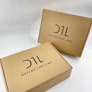 Boîte d'emballage pliante en carton kraft brun pour vêtements, vente en gros, personnalisable, avec lamination mate et revêtement UV - Product Image 4