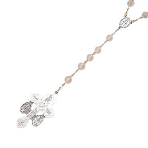 KOMI 8mm Rosario católico cuentas mate cadena <span class=keywords><strong>Y</strong></span> collares Cruz colgante collar para hombres Santa oración Cruz collar bautismo regalos - Product Image 5