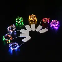Guirlandes lumineuses LED en fil de cuivre avec bouton alimenté par batterie pour les vacances de noël lampes DIY Vase de maison