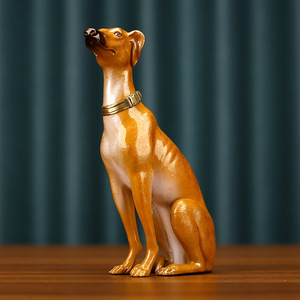 Copper World Greyhound Zodiac Dog Ornament For Home Office <b>Table</b> Decor <b>Birthday</b> Gift - Product Image 2