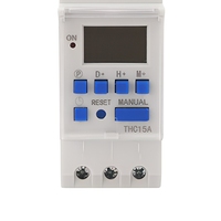 CHRE 1NO 1NC Relais Minuterie Numérique Programmable Hebdomadaire 7 Jours sur Rail DIN Monophasé Alimenté par Pile 30A 230V 50Hz IP65