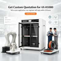 Imprimante 3D FDM AX-H1000, volume d'impression 1000x1000x1000mm, connectivité USB, prise en charge du PLA pour prototypes et pièces industrielles, rapide