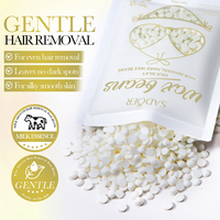 Cire dépilatoire naturelle et biologique SADOER en grains, 100g en sachet, saveurs personnalisées pour le corps, les mains et les jambes, OEM, tous types de peau, marque privée