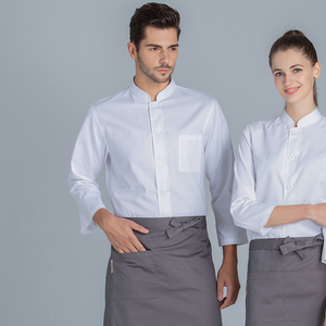 Tesime Hauts d'automne à manches longues pour hommes Vêtements de travail de chef pour la cuisine Hôtels Restaurants occidentaux Restaurant Bar Uniformes - Product Image 3