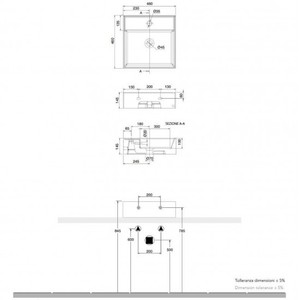 อ่างล้างหน้า scarabeo teorema 2.0 46r ผลิตภัณฑ์ที่สง่างามในประเภทอ่าง - Product Image 2