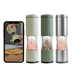 Premium Metal Salt & <b>Pepper</b> Mills Manual <b>Pepper</b> With Adjustable Ceramic Small Spice Mill for BBQ Customized Logo - Product Image 4