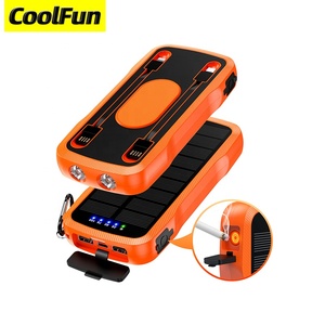 Đi kèm với một được xây dựng trong ngoài trời Thuốc lá nhẹ ngân hàng điện cầm tay với 10000mAh Trọng lượng nhẹ và LED xách tay năng lượng mặt trời ngân hàng điện - Product Image 1