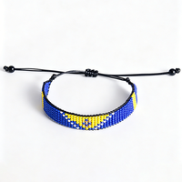 Bracelet tressé personnalisé avec perles de rocaille drapeau national du Royaume-Uni, bracelet ajustable en cordon tressé, bijou souvenir pour fan de sport DIY