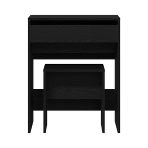 Moderna camera da letto in legno ingegnerizzato tavolo di vanità rovere nero con stoccaggio <span class=keywords><strong>dimensioni</strong></span> compatte per uso soggiorno Hotel - Product Image 5