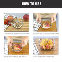 Nieuw product 6-in-1 handmatige groentehakker fruitsnijder aardappelchips krulmes golvende mes appelboor