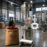 Machine de remplissage semi-automatique de poudre d'oxyde de fer, remplisseuse à vis sans fin de pigments haute précision 25 kg, équipement d'emballage polyvalent pour poudres
