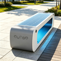 Banc solaire intelligent autonome avec éclairage LED à détecteur de mouvement et chargeur sans fil pour sièges de parc
