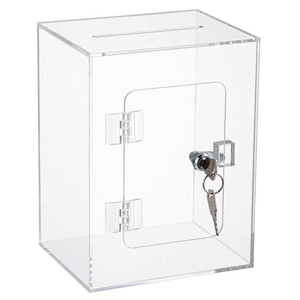 Tirelire réutilisable en acrylique avec serrure, boîte transparente pour pièces de monnaie, tirelire claire avec clé, boîte de collection pour <span class=keywords><strong>comptoir</strong></span> de vente au détail - Product Image 3