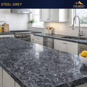 Dalles de granit gris acier 2 cm polies |   Granite gris indien pour applications extérieures et de revêtement de sol |   Qualité d'exportation - Product Image 4