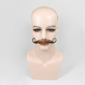 <span class=keywords><strong>Baffi</strong></span> e Barba <span class=keywords><strong>Finti</strong></span> in Capelli Umani, Completamente Annodati a Mano, Riutilizzabili, con Pizzo Invisibile per Uomini, per Costumi, Cosplay, Film, Feste e Trucco - Product Image 4