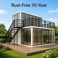 Casa Contenedor Modular Desmontable, Vivienda Prefabricada Pequeña, Oficina Portátil de 3 Dormitorios, Casa Contenedor de 2 Pisos