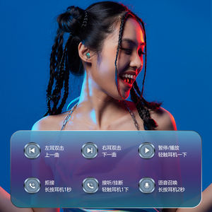 האופנה LED דיגיטלי תצוגת M27 TWS אוזניות HD שיחת חכם אינטליגנטי טביעת אצבע מגע נייד טעינת תיבת אוזניות אוזניות - Product Image 4