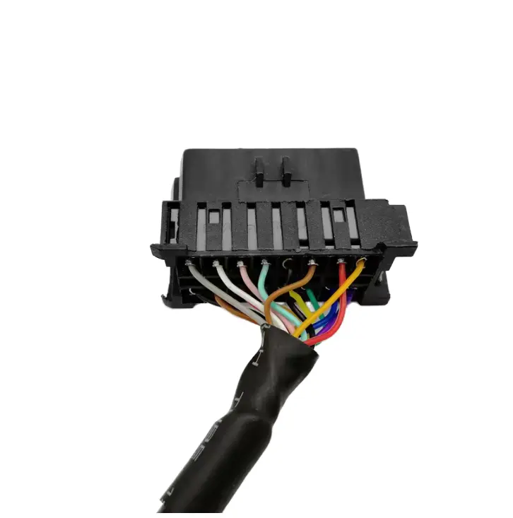 Kabel ekstensi OBD2 kustom 16-pin jantan ke dual 16-pin betina kabel splitter untuk adaptor konektor mobil BMW