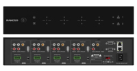 Amplificateur 4 zones HA400, 4 canaux, entrée numérique/analogique, streaming Airplay, RJ45, musique locale/en ligne, format rack 2U, 24 bits/192 kHz, noir