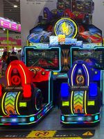 Nouvelle grande console de jeu de course vidéo avec simulation de conduite pour deux joueurs, équipement de terrain de jeu à monnayeur