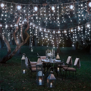 Usine populaire directe en gros télécommande extérieure 8 modes LED rideau de glaçon lumières noël luces <span class=keywords><strong>navida</strong></span> 31V - Product Image 5