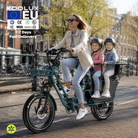 Vélo cargo électrique à pneus larges de 20 pouces, moteur à moyeu arrière, capteur de couple, assistance au pédalage, capacité de charge de 120 kg, cadre en alliage d'aluminium, autonomie de 80 à 120 km