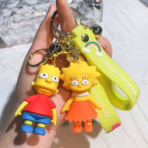 Porte-clés PVC Les Simpsons, pendentif en silicone, accessoire de sac, best-seller - Product Image 3