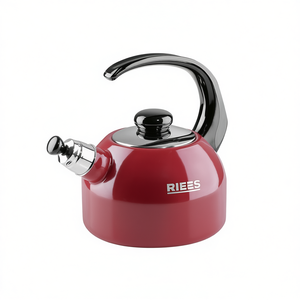 Bouilloire sifflante RIESS Classic Plus 2,5 L en acier inoxydable rouge pour la cuisine - Product Image 2