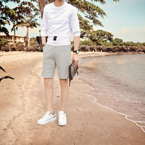 Pantalones Cortos Deportivos de Pana para Hombre, Cintura Alta, Transpirables, de Verano, con Cierre Elástico y Estampado a Cuadros - Product Image 4