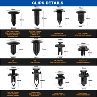 240 pièces Clips de fixation universels pour garnitures de voiture, clips de fixation automobile, assortiment de clips pour pare-chocs en plastique, kit de rivets pour carrosserie