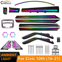 Luz Ambiental de 64 Colores para Honda Civic FC1 10.ª Generación 2016-2021, Cubierta de Tweeter, Iluminación Interior LED, Accesorios de Lectura