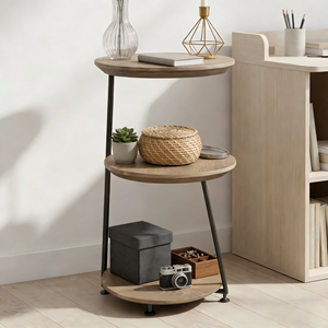 Table basse moderne à 3 niveaux avec cadre en métal et bois pour salon et chambre à coucher meubles de <span class=keywords><strong>maison</strong></span> - Product Image 1