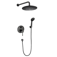 Robinet mitigeur thermostatique en laiton à poignée unique pour douche de pluie encastrée à haut débit, pour salle de bain, modèle China Rainfall