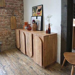 Aparador de 4 Puertas de Madera de Acacia, Elegante y Resistente, con Amplio Interior, Diseño Elegante, Perfecto para Organizar - Product Image 1