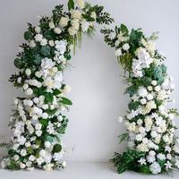 Arche de fleurs artificielles pour mariage, rose et violette, avec roses faites à la main pour la décoration de la cérémonie, livraison rapide