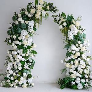 ซุ้มดอกไม้ประดิษฐ์สีม่วงชมพูสำหรับตกแต่งพิธีแต่งงาน - Product Image 6