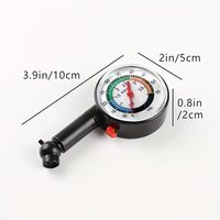 Manomètre de pression des pneus portable en plastique pour vélos et voitures