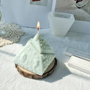 3D 사탕 껌 붙여 넣기 설탕 공예 케이크 장식 비누 수지 폴리머 클레이 금형 만들기 촛불을위한 H-0264 이집트 피라미드 실리콘 몰드 - Product Image 2