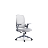 Chaise de bureau ergonomique JOHOOFURNITURE, cadre gris, vente en gros, Sedia Da Ufficio pour bureau à domicile, coussin épais confortable
