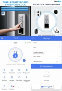 Kim loại không thấm nước Bàn phím không dây hỗ trợ ttlock BLE cửa kiểm soát truy cập pin/5V DC tùy chọn, có thể sử dụng với bất kỳ thiết bị ttlock - Product Image 2