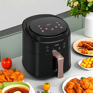 In Stock 8L Smart Air Fryer 6 In 1 Black 1400W Healthy Oven Non-Stick Multifunction Digital Touch Commercial Air Fryer